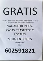 Limpieza gratis vaciados de pisos casas locales... ANUNCIOS Buenanuncios.es